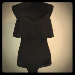 Zara knit spaghetti strap leotard